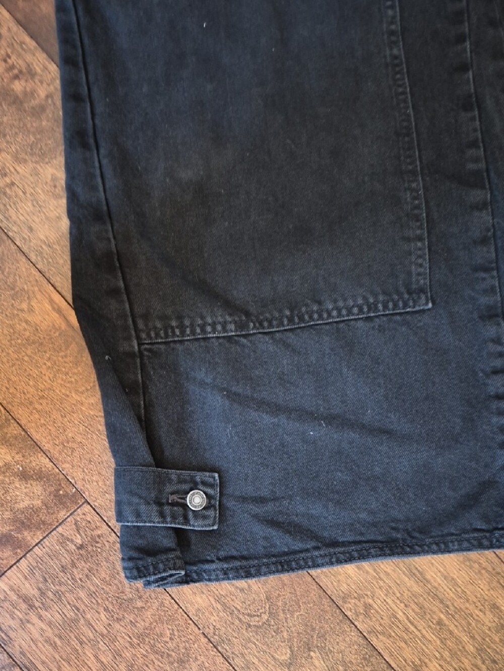 We The Free Washed Black Wide-Leg Utility Pants Size 32 - Picture 4 of 5